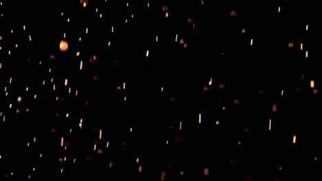 partículas de fuego que caen gráficos de movimiento con fondo nocturno