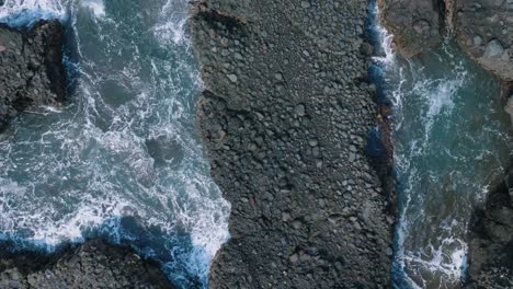 Aerial-Top-Down-Drone-view-Slow-Motion-Abstract-of-El-Tunco-El-Salvador