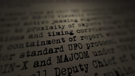 spotlight zoom reveals retro typewritten ufo encounter witness report