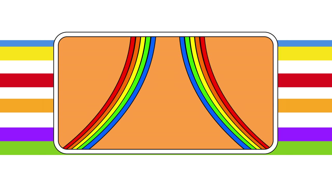 화면 위에 있는 다채로운 줄무 ⁇ 의 애니메이션