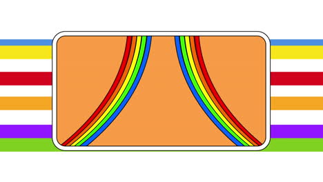 animación de rayas de colores sobre la pantalla
