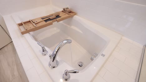 water pours into the sink where hygiene utensils are prepared