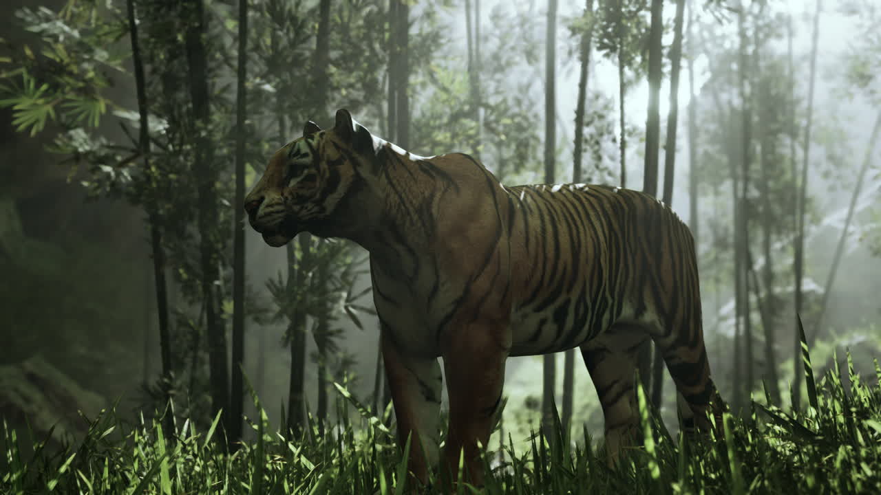 El tigre en el bosque de bambú