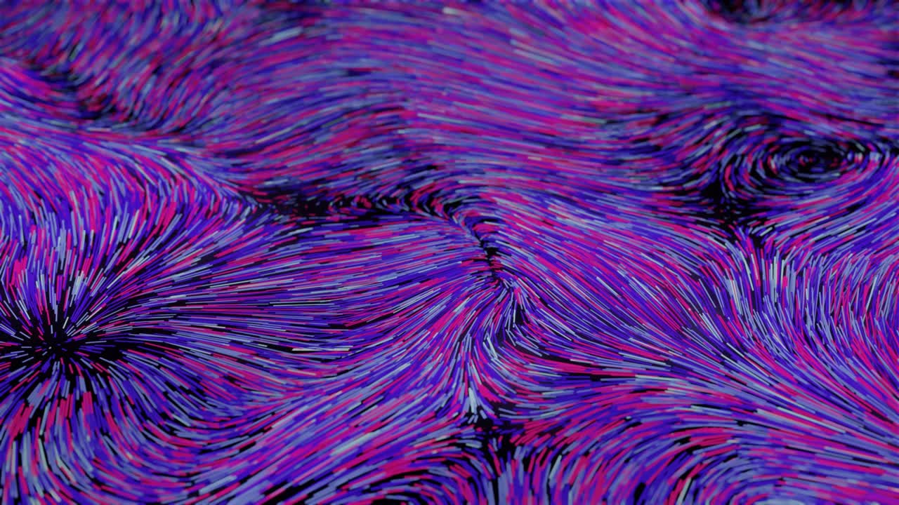 fondo ondulado azul púrpura abstracto. bucle de vj sin costuras. renderizado en 3d.