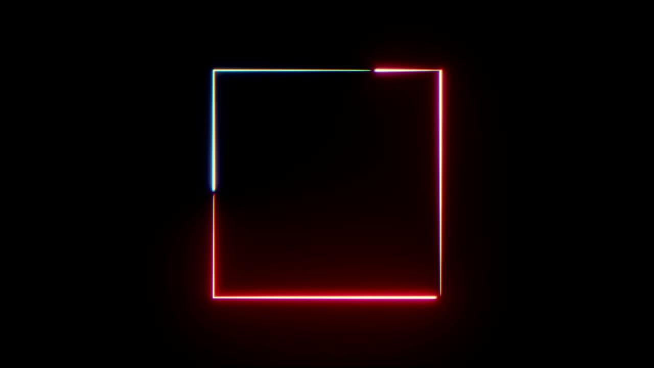 абстрактный неоновый квадратный каркас.
