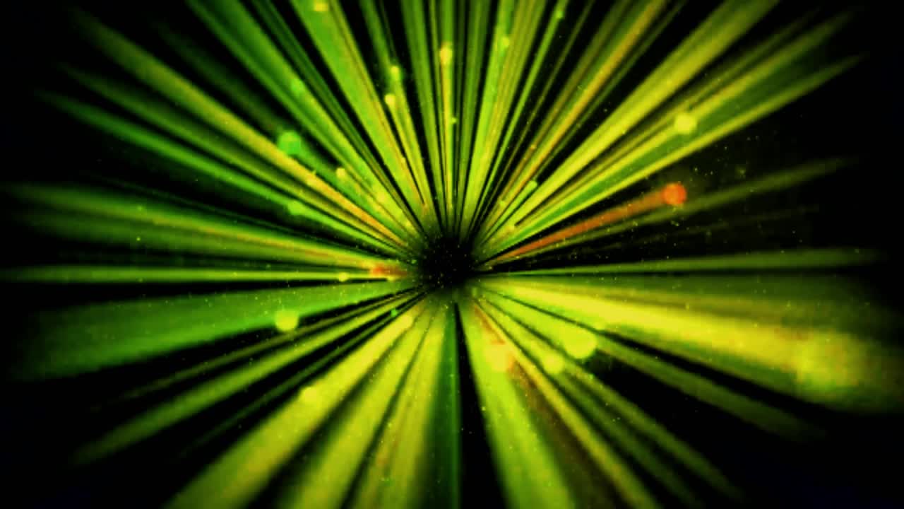 Animation colorful speed lines effect isolate on black background.