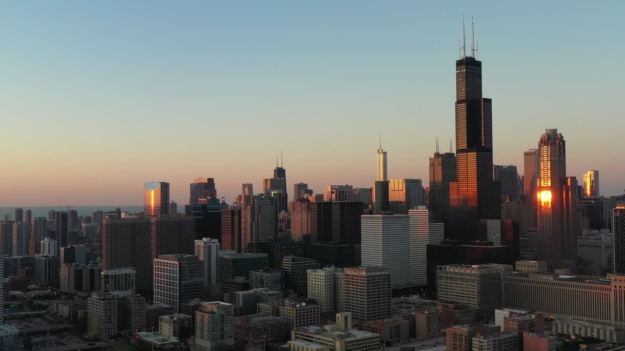 sobrevuelo en el centro de chicago