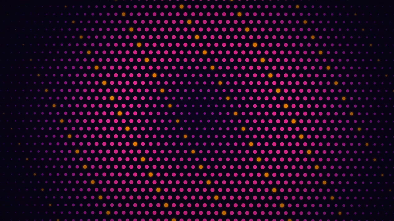 Abstract Motion Background with Expanding and Contracting Pink and Orange Dots