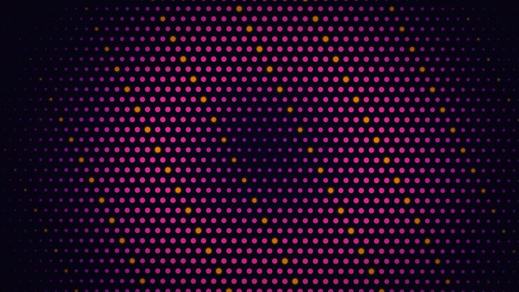 Abstract Motion Background with Expanding and Contracting Pink and Orange Dots