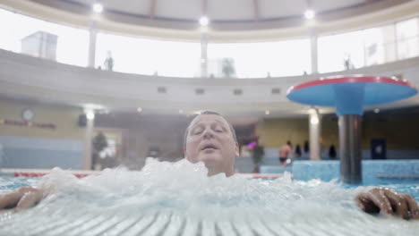 man in the swimming pool