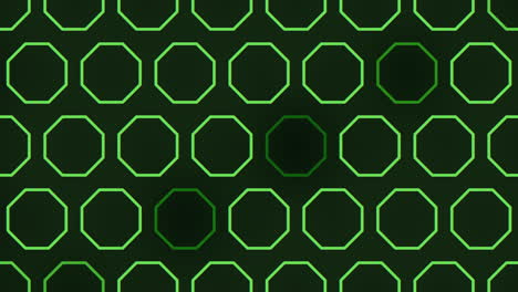 Seamless-neon-green-hexagons-pattern-on-black-gradient