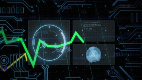 Animation-of-interface-with-round-scanner,-data-processing-and-microprocessor-connections