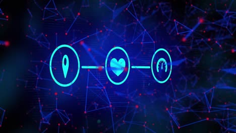 Animation-Von-Symbolen-Mit-Netzwerk-Von-Verbindungen-Und-Datenverarbeitung