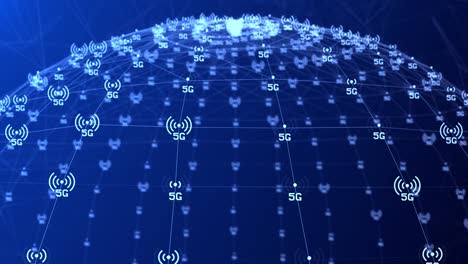 4k 5g internet of things iot motion graphic loop animation.