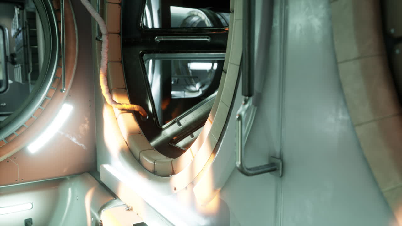 미래의 국제 우주 정거장의 인테리어