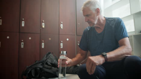 man in locker room