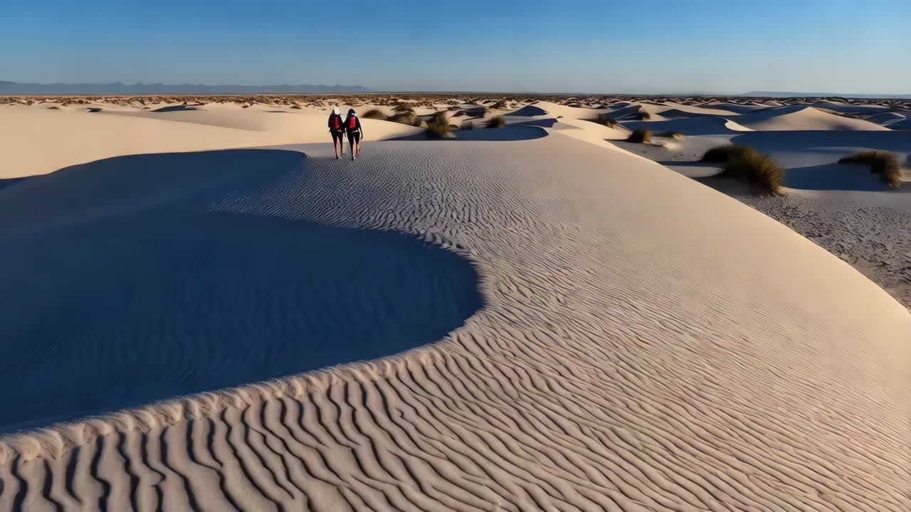 Hikers in White Sands National Park