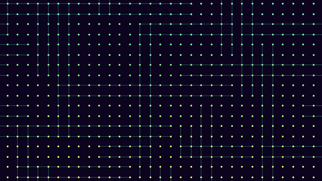 cuadrícula de puntos hipnotizante patrón repetitivo en tonos de púrpura y rosa