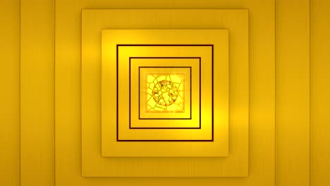 3d animation of abstract golden background. looped