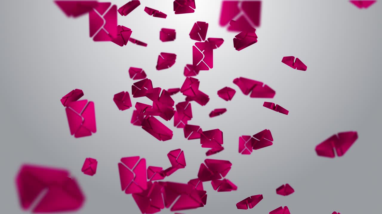 우편 기호가 떨어지고 있습니다.