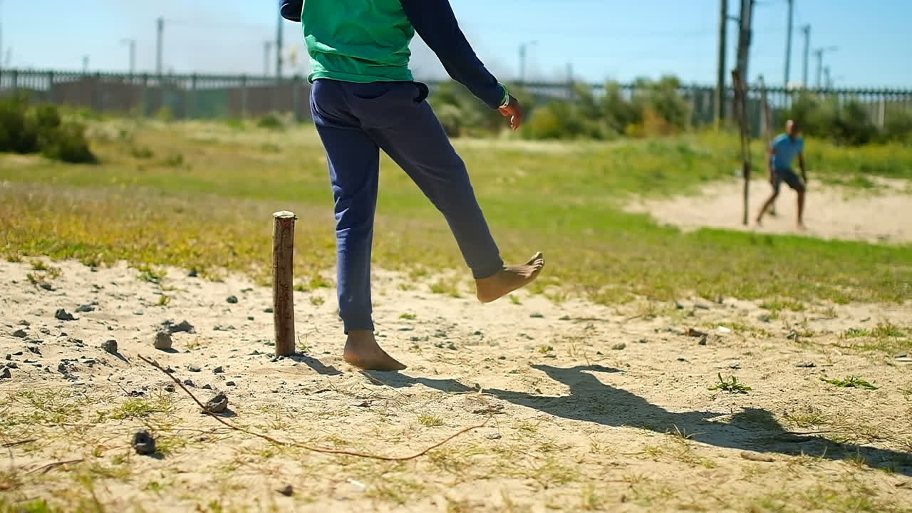 Player playing football in the ground 4k