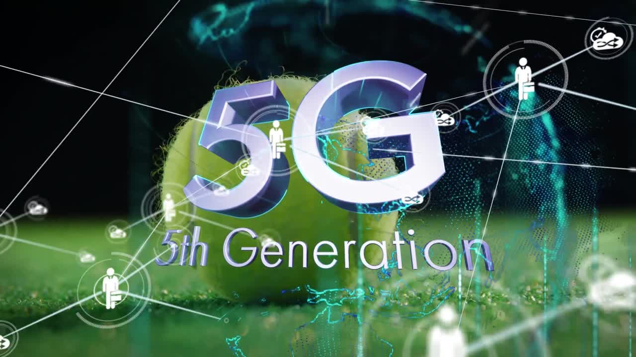 animación de texto felices vacaciones en amarillo sobre luces de cadena y el fondo