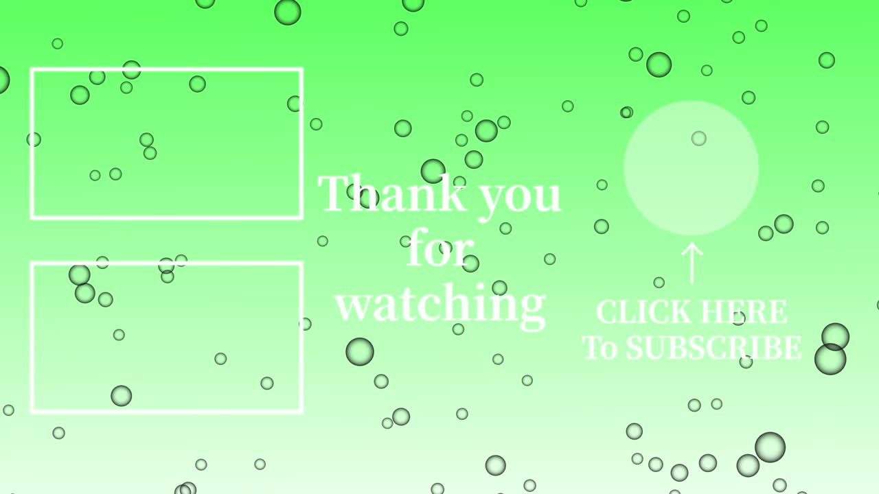 버블 시 엔드 카드 엔딩 스크린 모션 그래픽