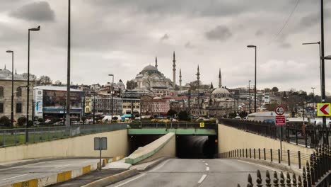 istanbul eminonu in winter, moody time lapse