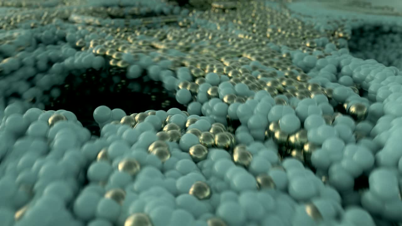 абстрактные вращающиеся красочные сферы.