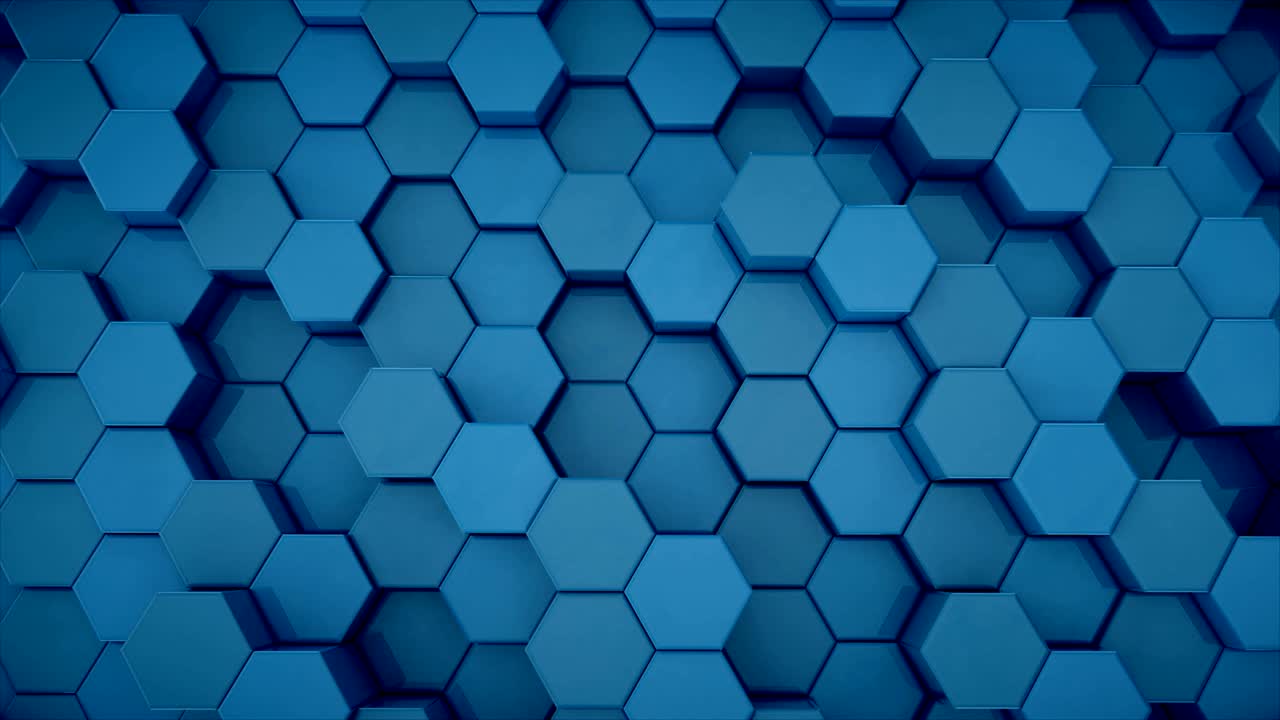 cuadrícula hexagonal. animación de tecnología abstracta.