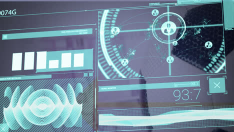 animation of data processing over football