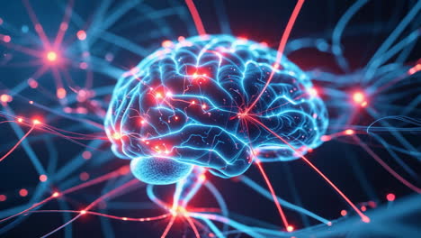 digital brain and neural network concept