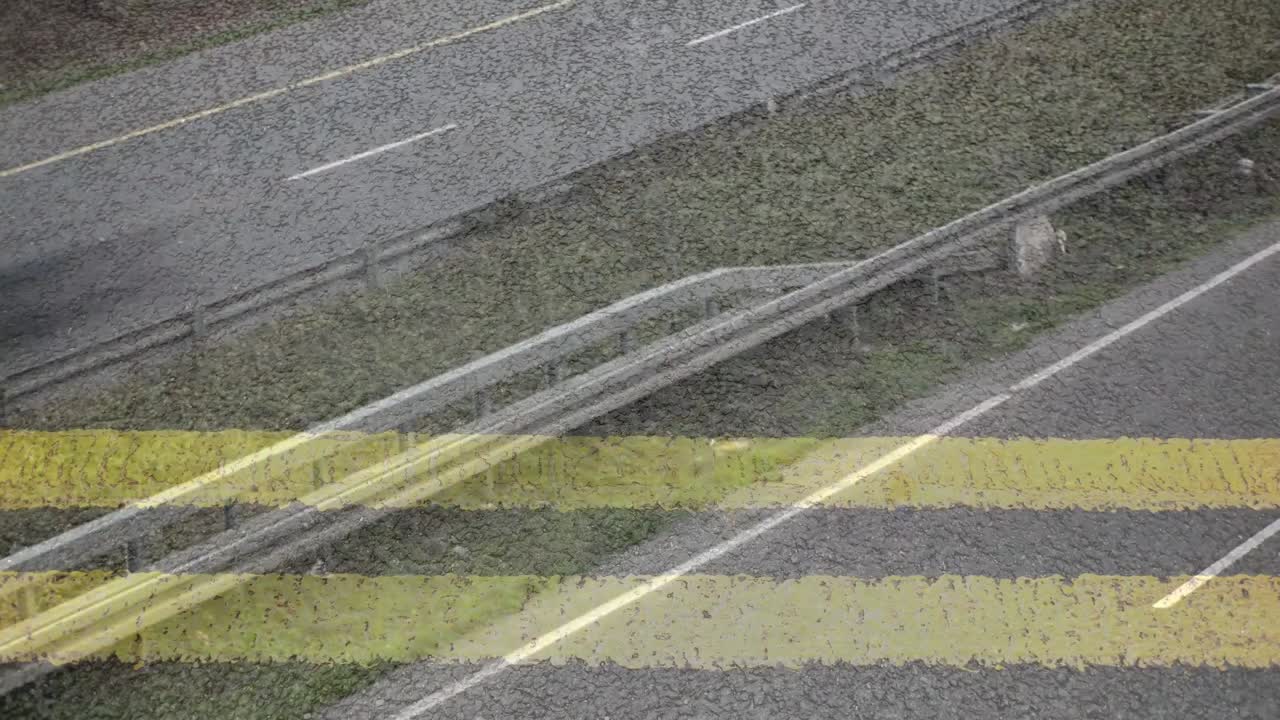 도로 교통의 타임 라프스와 함께 도로의 애니메이션