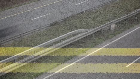 animación de la carretera con el lapso de tiempo del tráfico vial