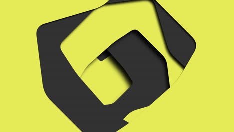 patrón de ondas cortadas en papel negro y amarillo
