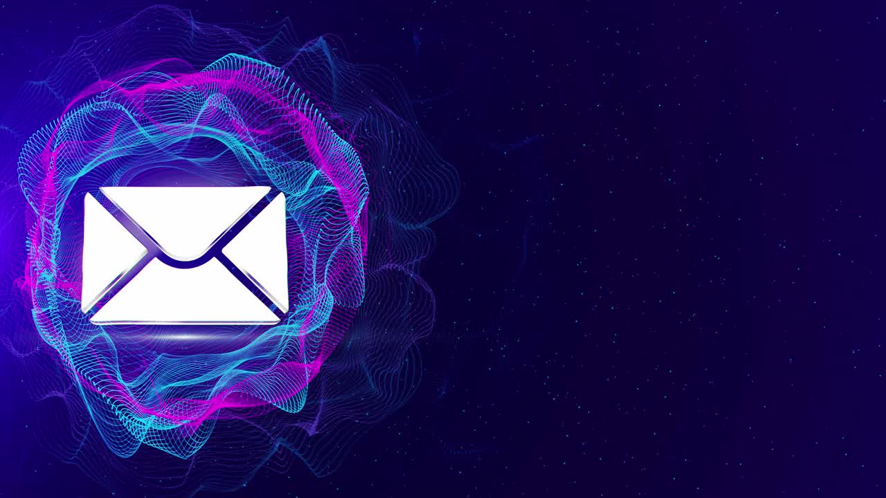 Email Icon with Abstract Background