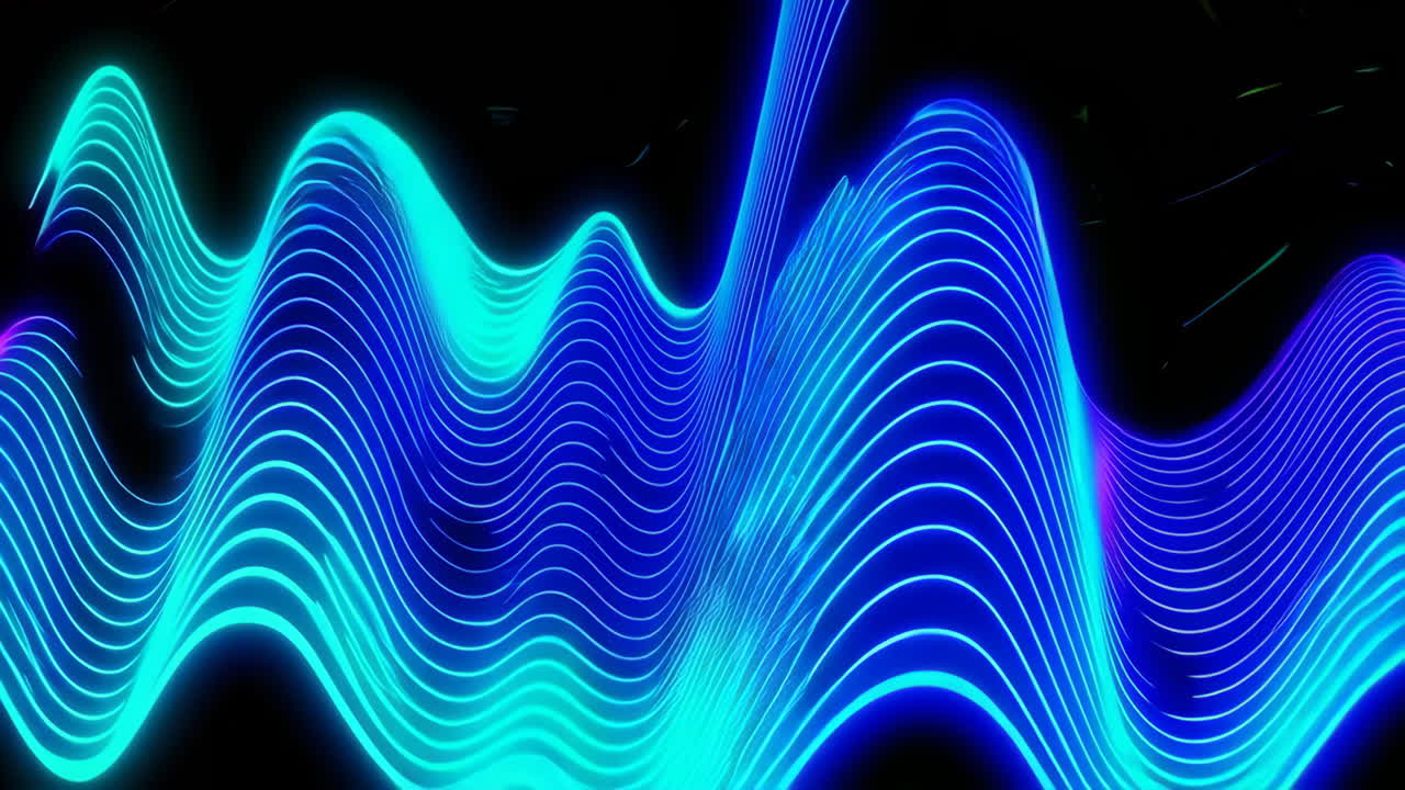 Abstract Neon Wavy Lines