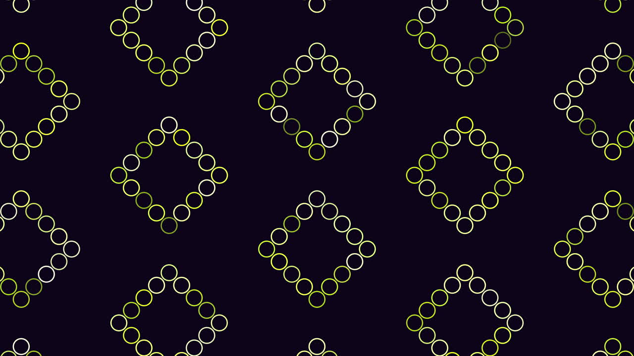 patrón de cuadrícula de círculo en fondo negro círculos delineados en azul conectados por líneas