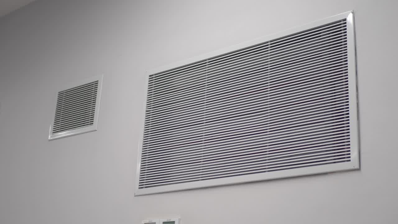 White Rectangular Wall Mounted Ventilation System