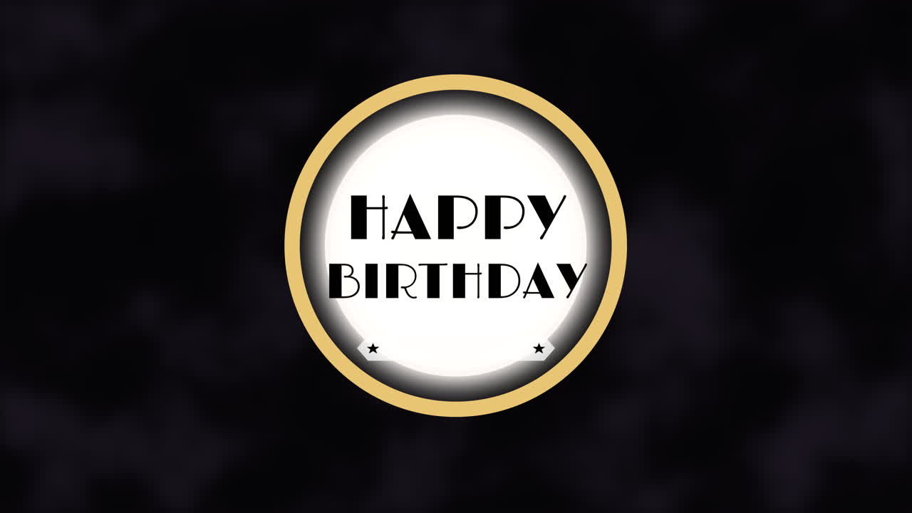 tarjeta de cumpleaños festiva feliz cumpleaños con confeti amarillo y blanco