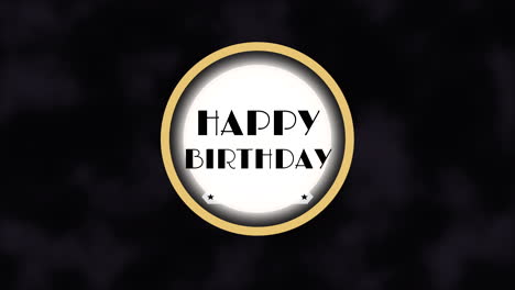 festive birthday card happy birthday with yellow and white confetti
