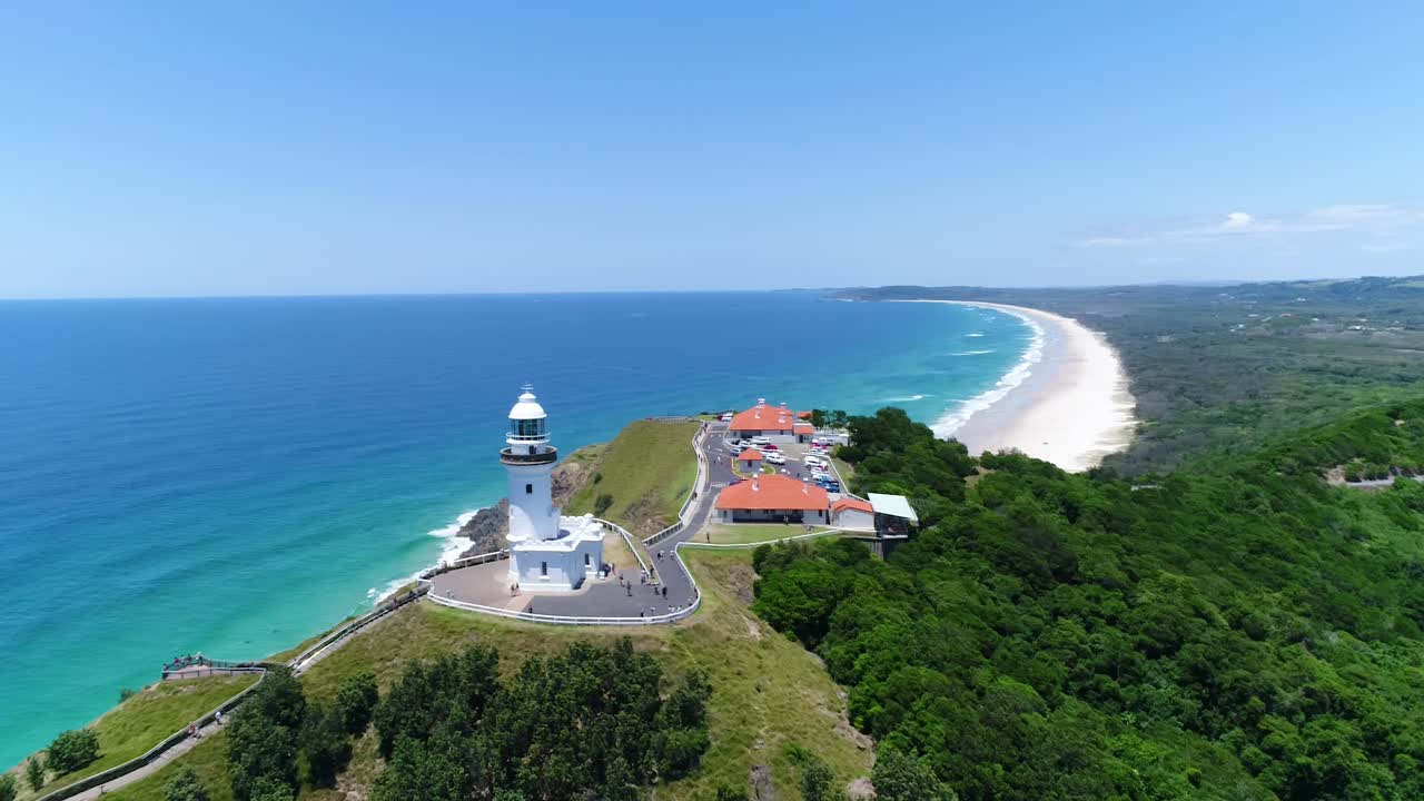 호주 뉴 사우스 웨일즈의 케이프 바이런 등대를 보여주는 조감도