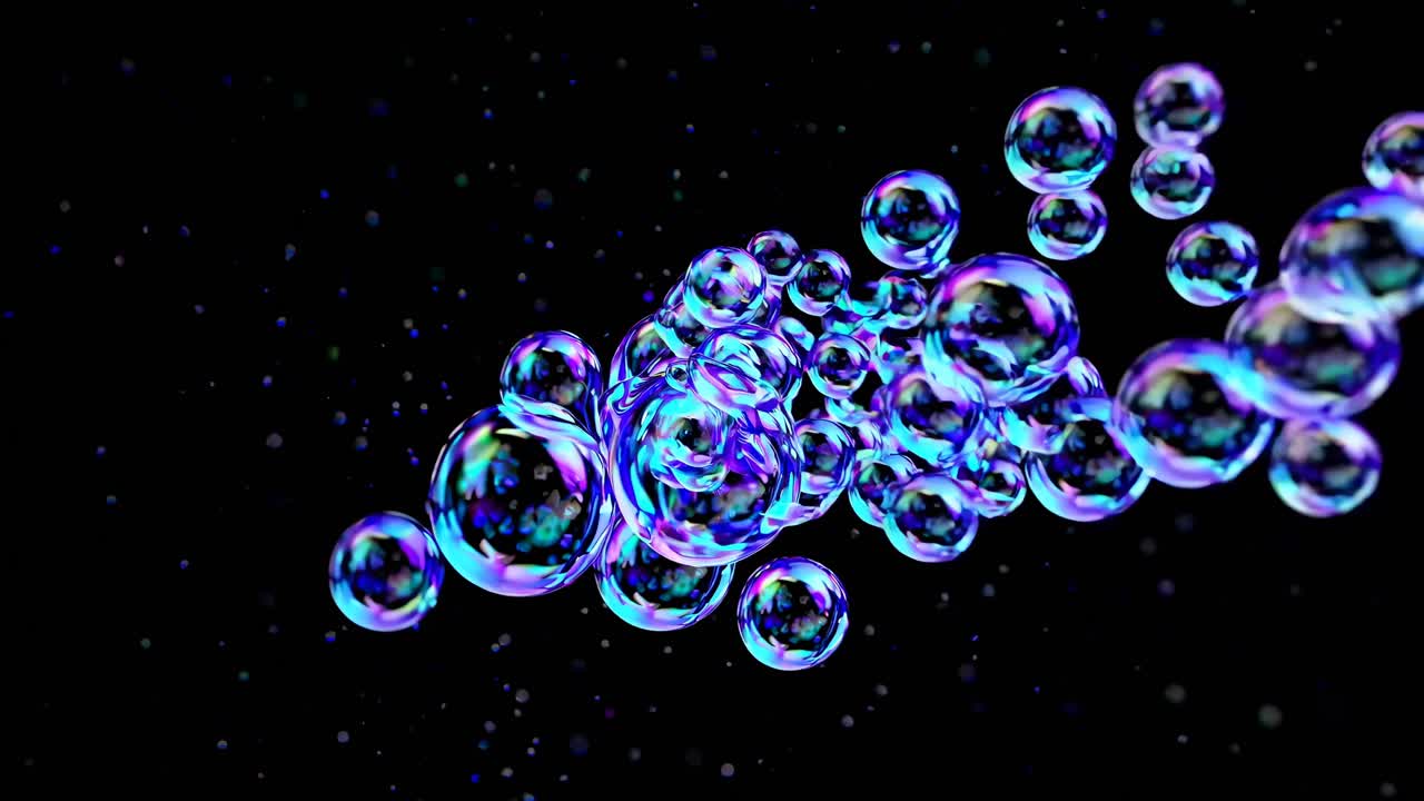Abstract Colorful Bubble Formation