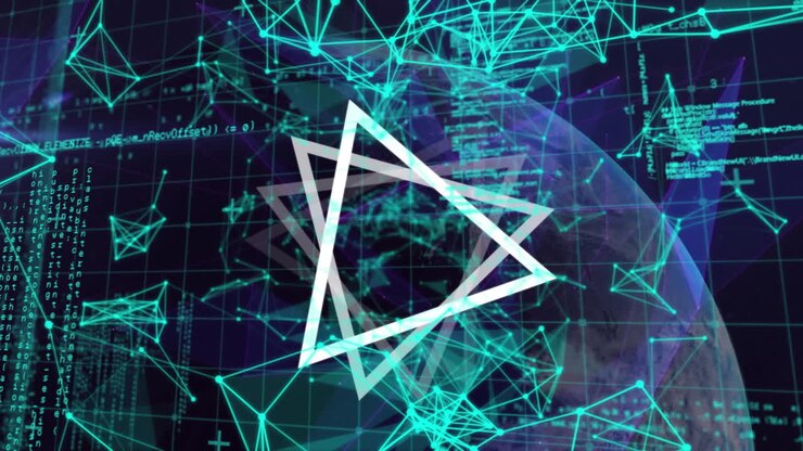 Animation of shapes and data processing over globe