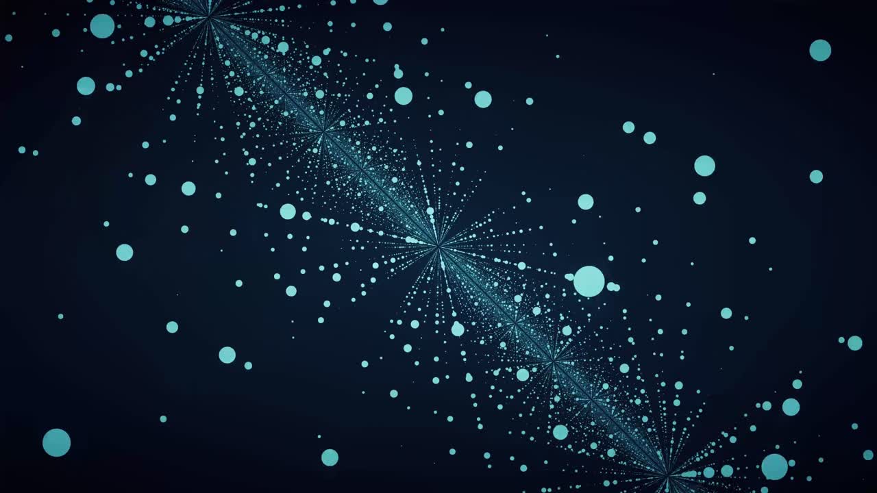 Abstract blue and black fractal background with stars