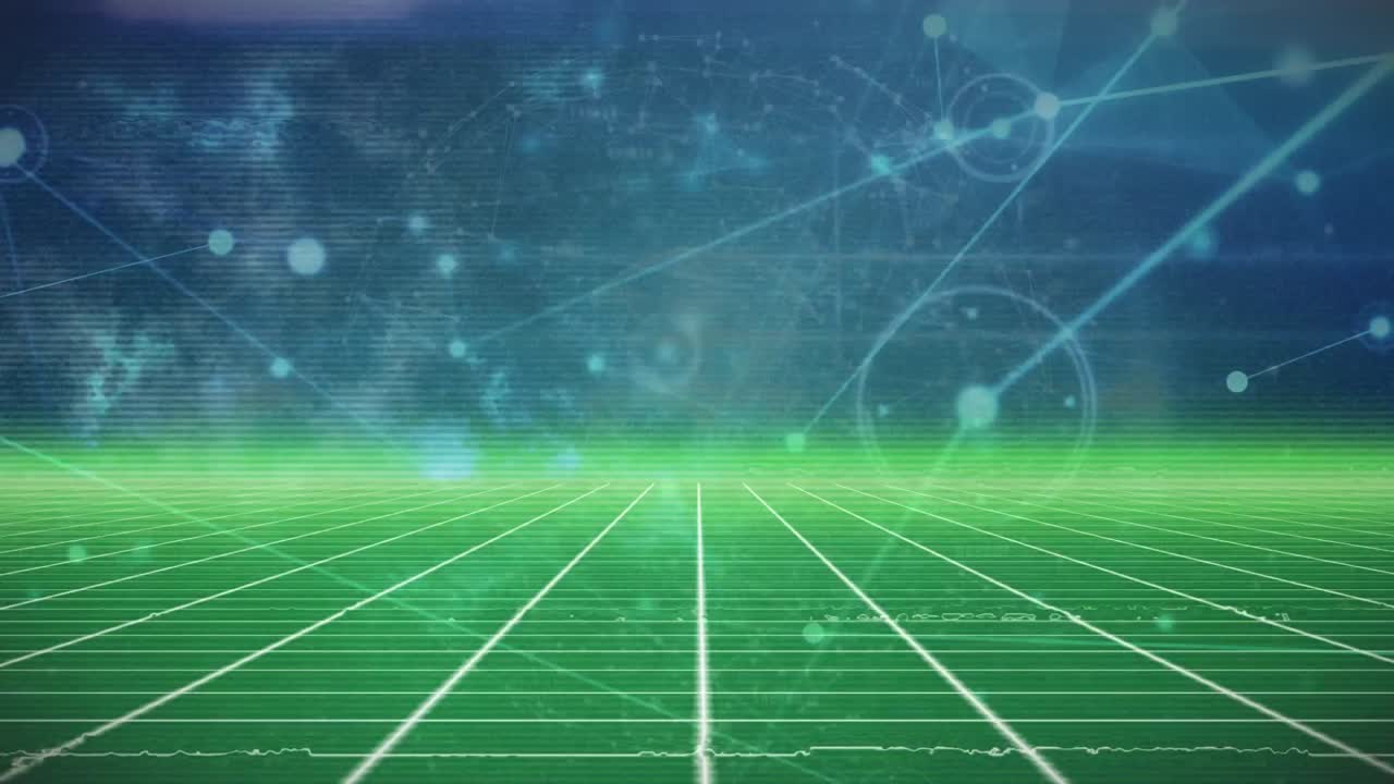 그리드를 통한 연결 네트워크의 애니메이션