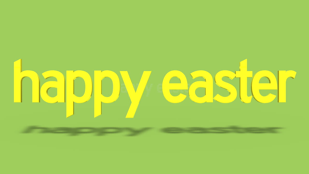 Testo scorrevole Buona Pasqua su sfumatura verde