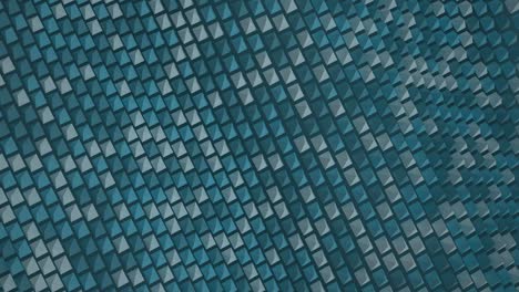 las pirámides crean una superficie ondulada. el azul verde reina supremo como fondo para una presentación de negocios.. textura suave. picos de renderización de animación 3d en bucle