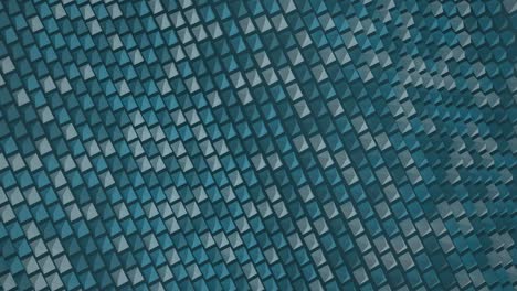 pyramids create a wave surface. green blue reigns supreme as the background for a business presentation. . soft texture. looped 3d animation rendering spikes