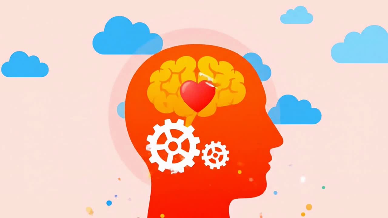 Animation d’une tête humaine représentant la santé mentale